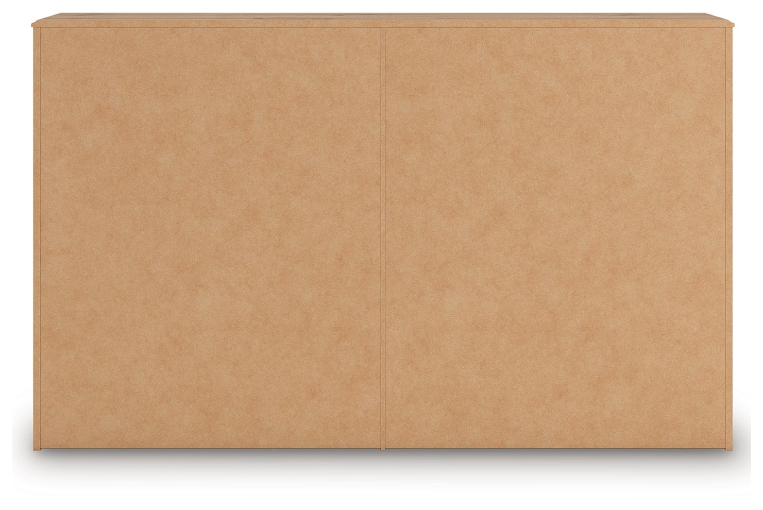 Aleaport dresser back panel in light brown finish with vertical center seam