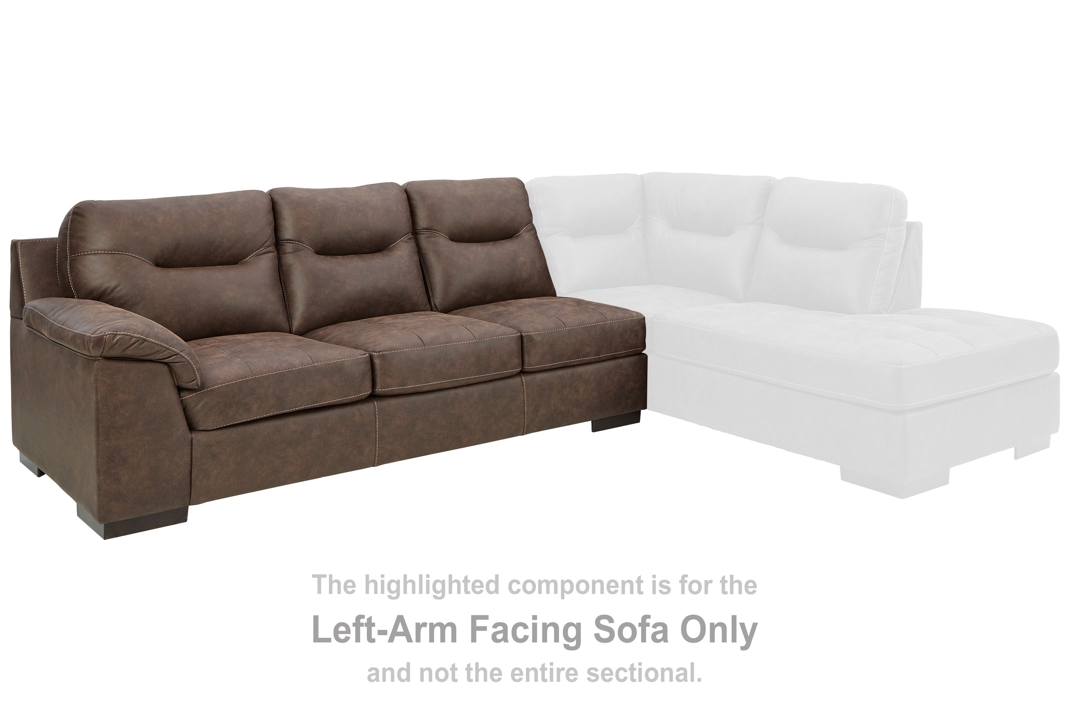 Maderla - Walnut - LAF Sofa