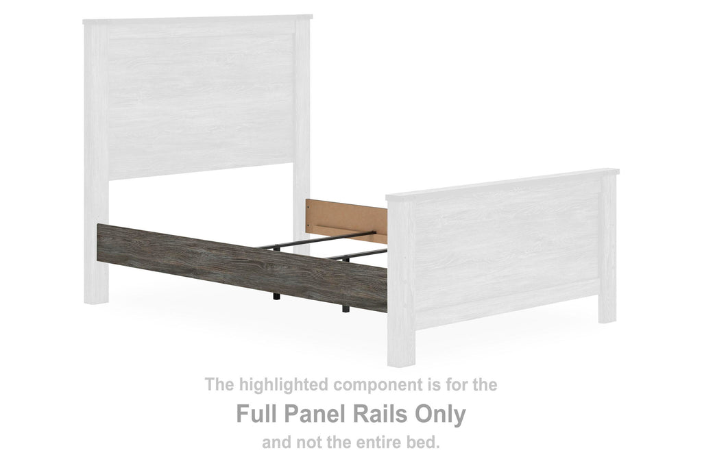 Full panel rails, light gray, shown as two bed side panels