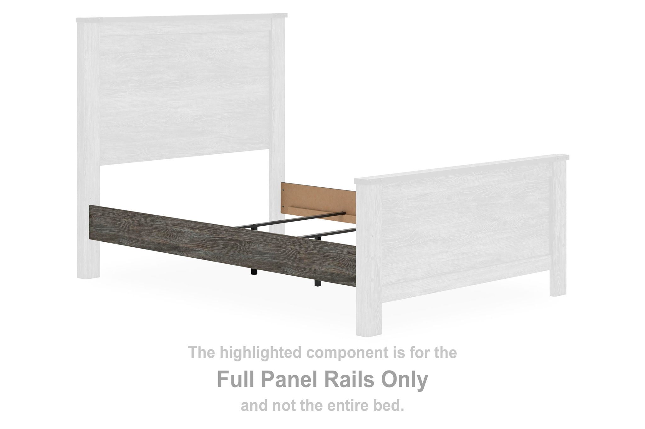 Full panel rails, light gray, shown as two bed side panels