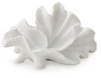 White coral-style sculptural decor with layered petal-like shapes