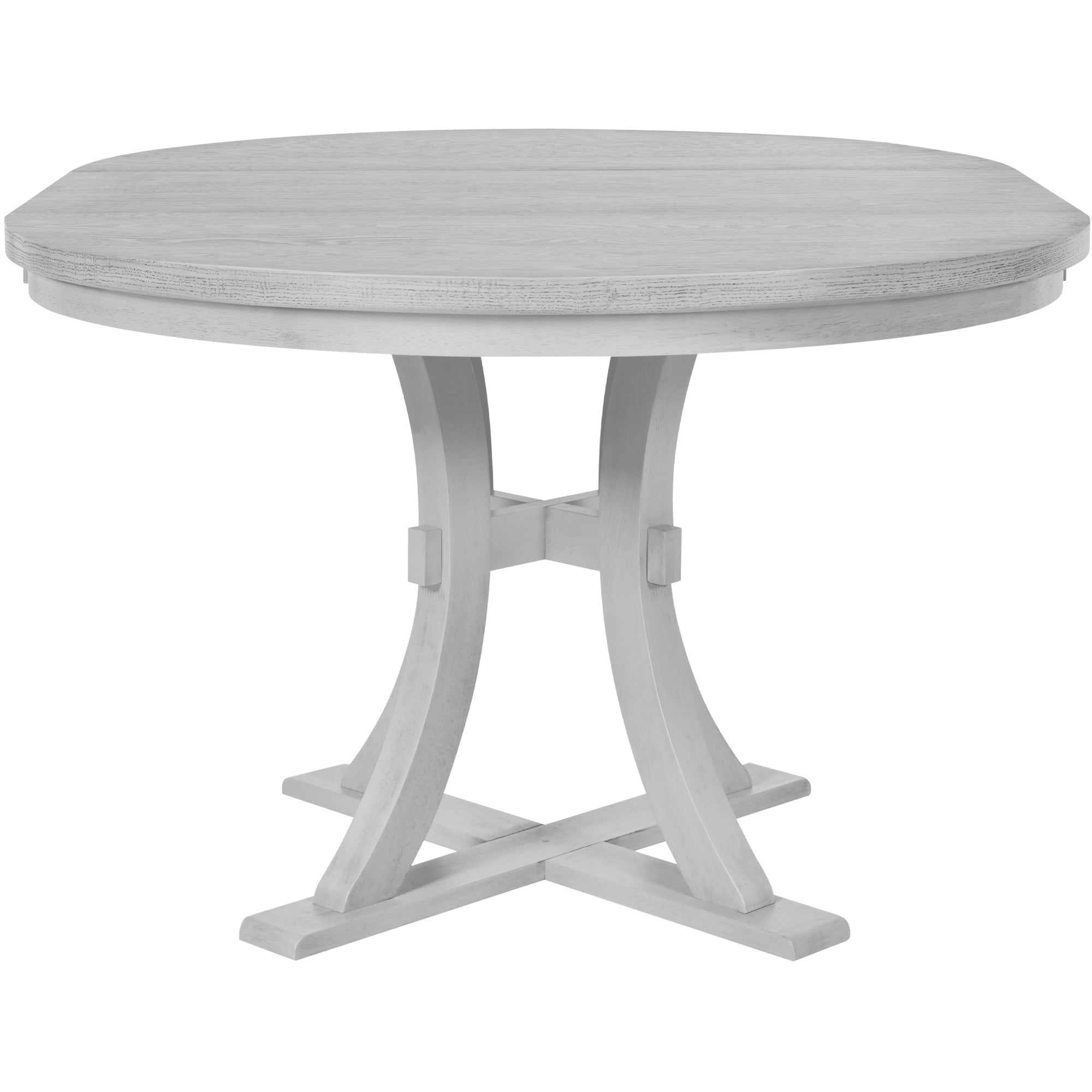 5-Piece Rustic Round Dining Set - Gray