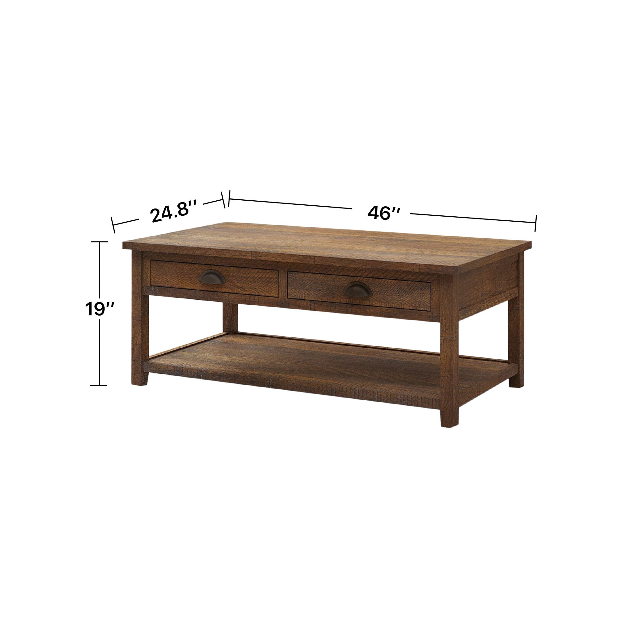 Xavier Rough Sawn Natural Wood Sofa Table