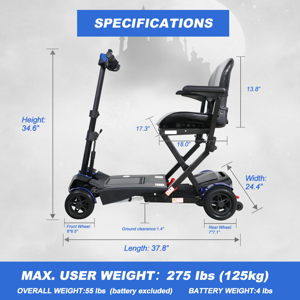 SOLAX Foldable Electric Mobility Scooter - Seniors