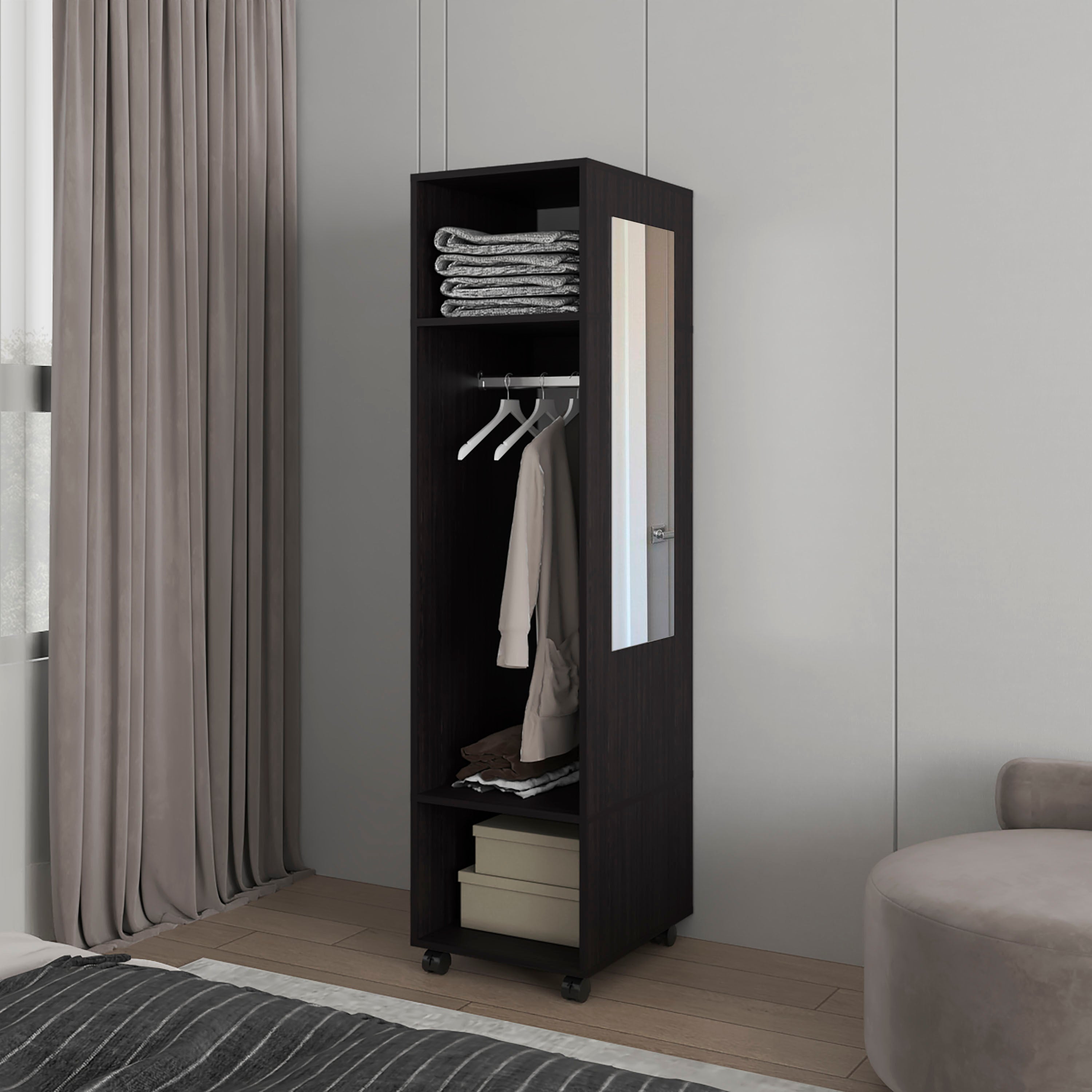 Black Devon Wardrobe for Bedroom - Stylish Storage Solutions
