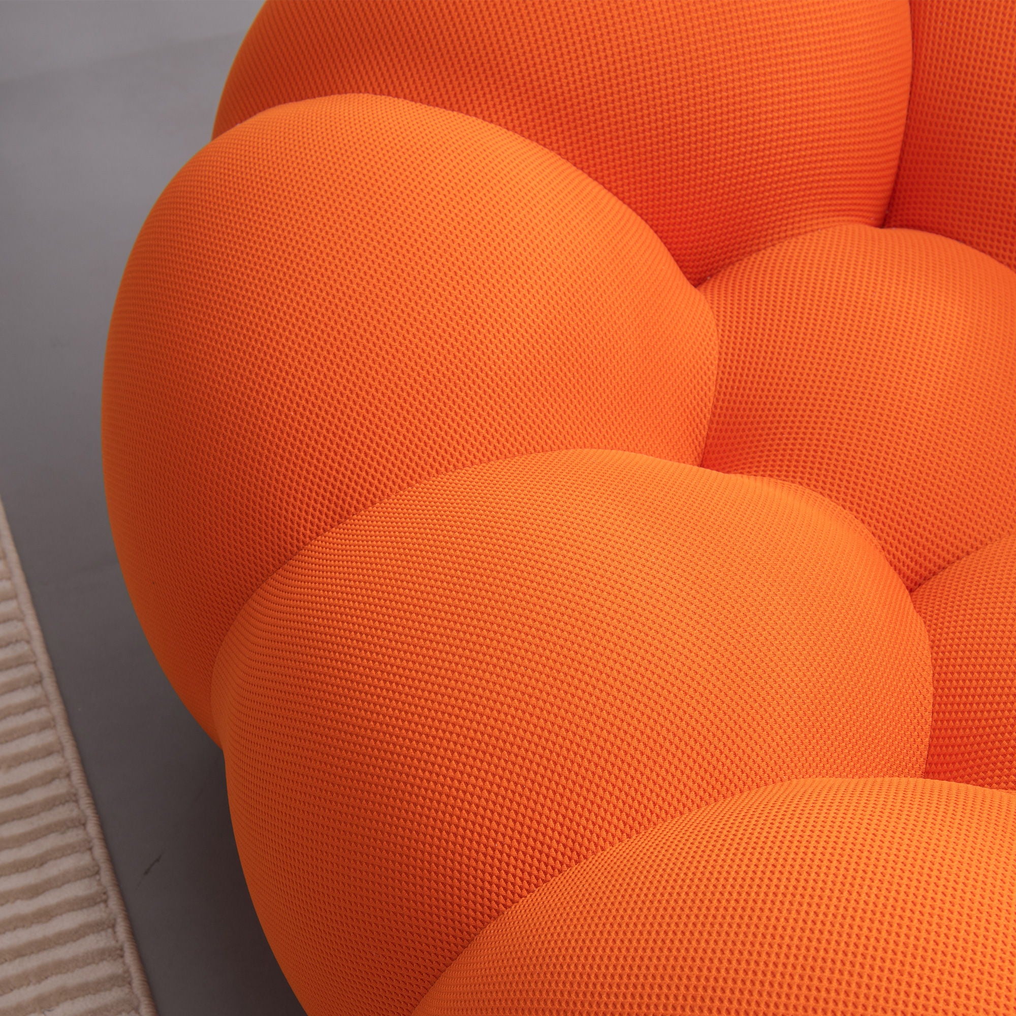Modern Bubble Floor Couch For Living Room, Orange