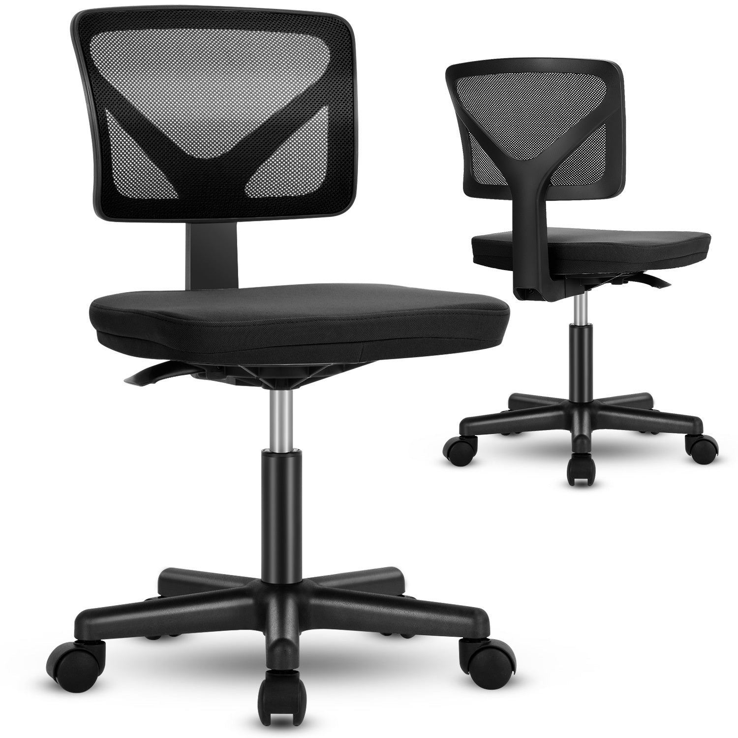 Small Home Office Chair w/ Lumbar Support (Armless)