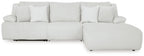 Light gray reclining sectional sofa with chaise and striped upholstery