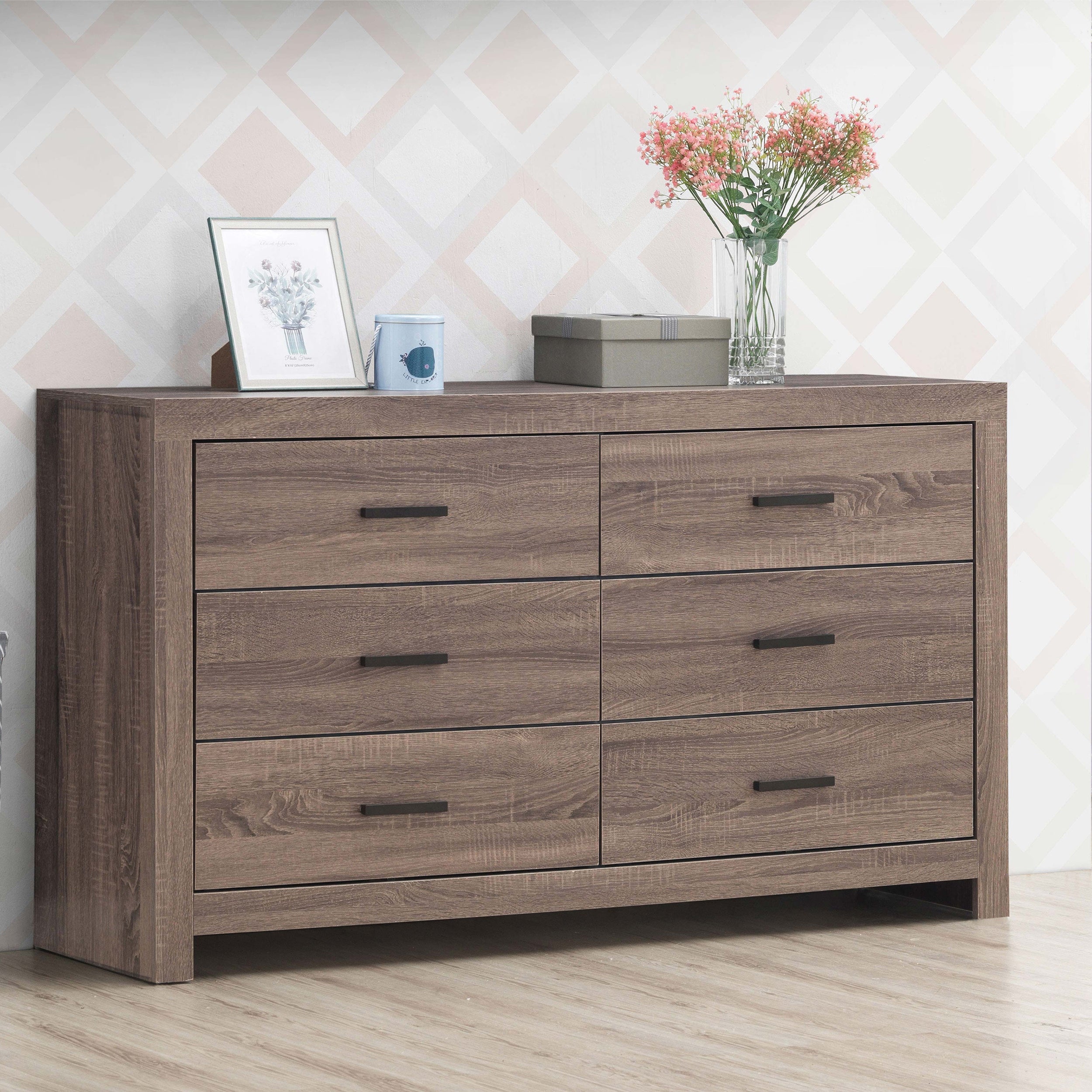 Sherwood Barrel Oak 6-Drawer Dresser | Rustic Bedroom Furniture