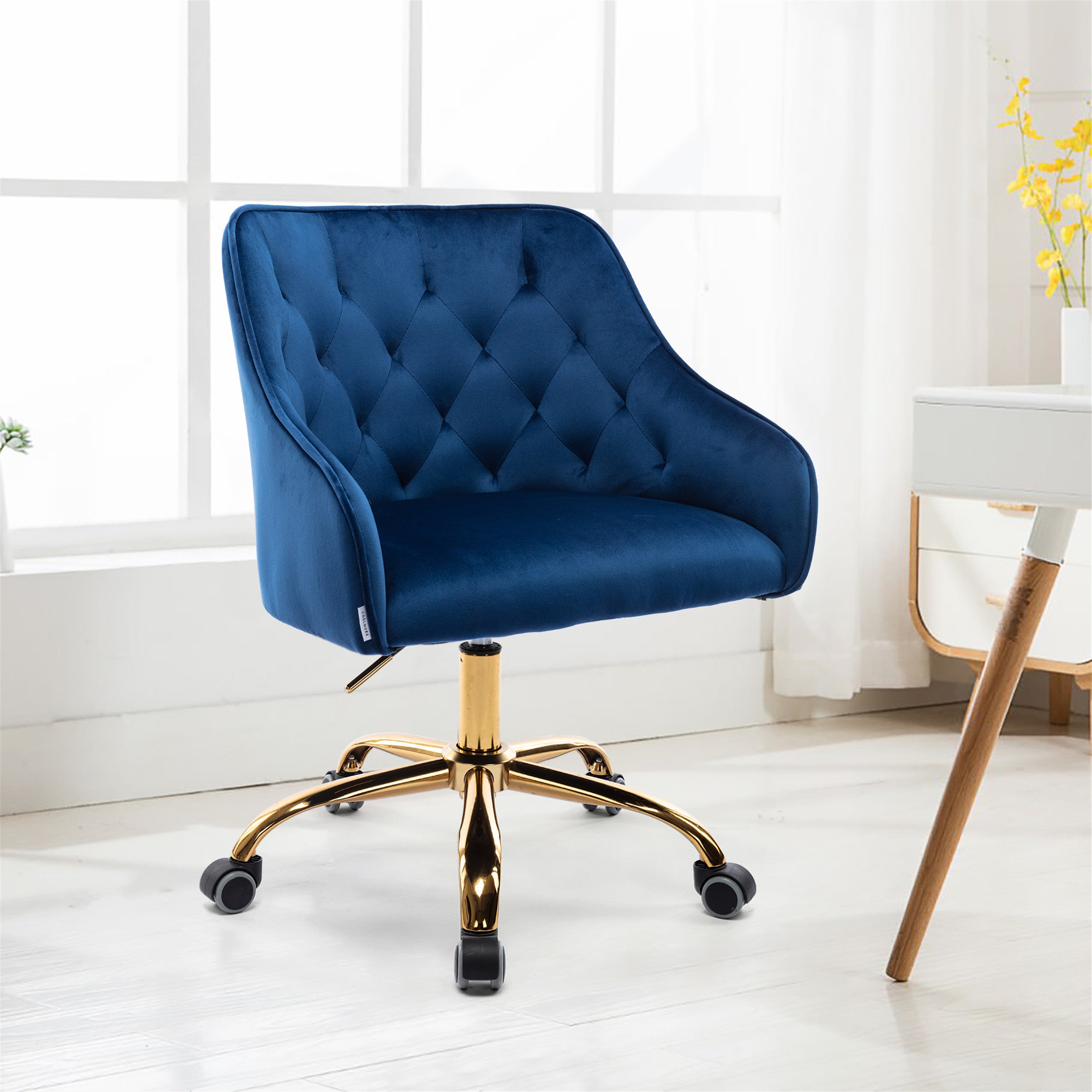 Velvet Swivel Home Office Desk Chair