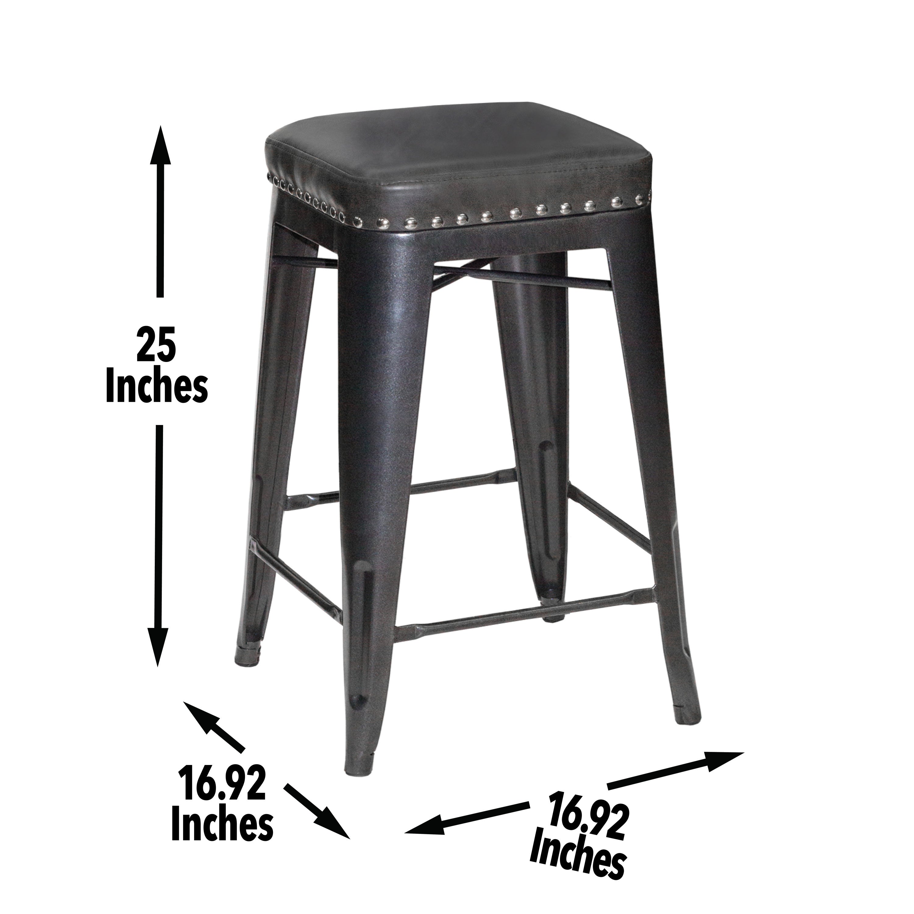 Hank Counter Stools (Set of 2) - Gray