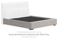 Cabalynn - King Uph Footboard With Rails - Oatmeal