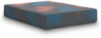13-inch hybrid mattress in gray, low-profile side with quilted texture