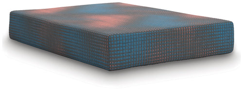 13-inch hybrid mattress in gray, low-profile side with quilted texture