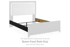 Black queen panel rails with metal brackets
