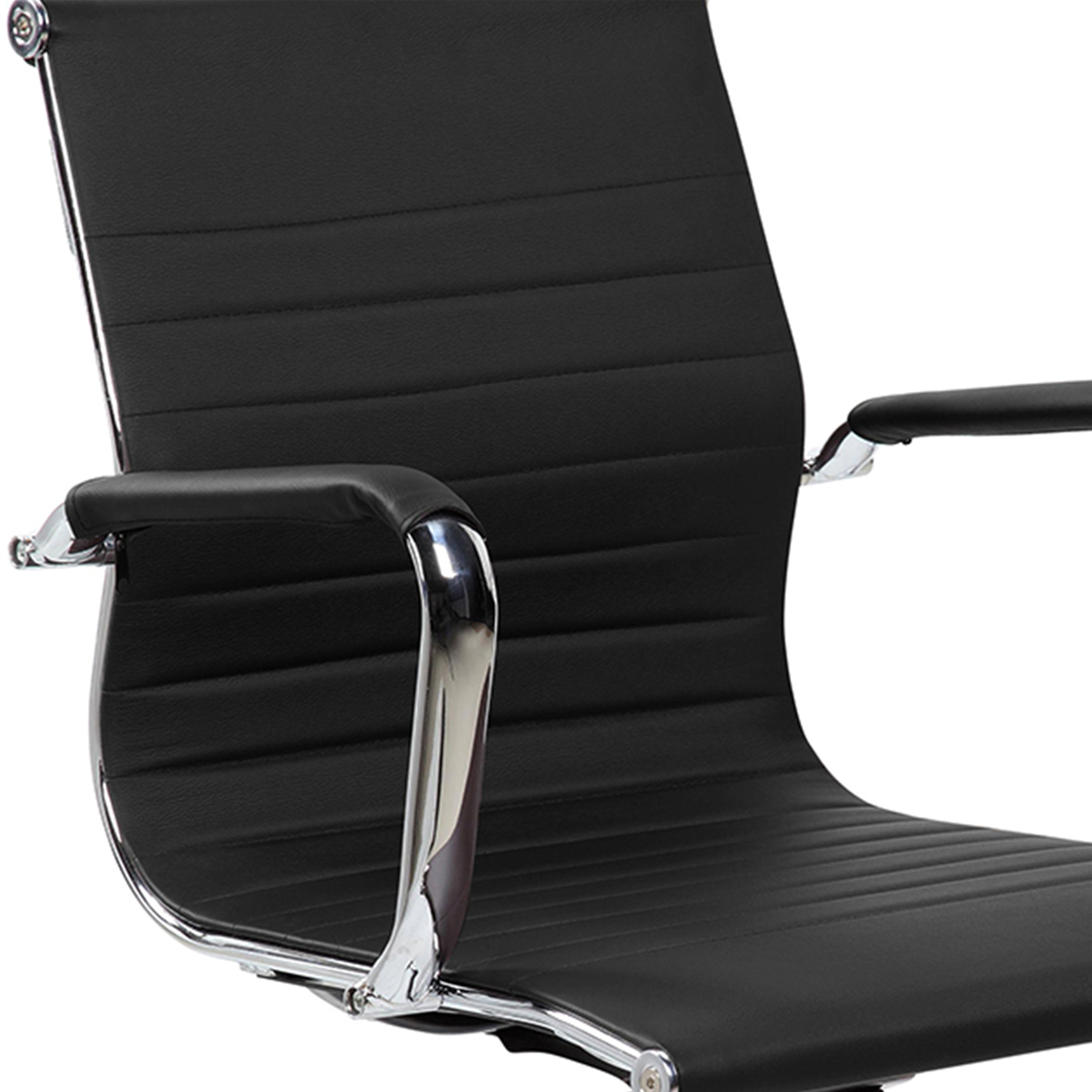 Modern Medium Back Executive Office Chair-  Black