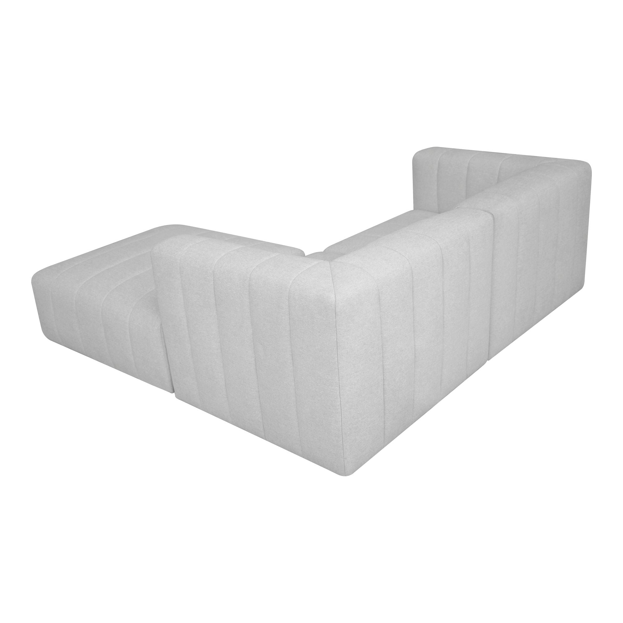 Lyric - Nook Modular Sectional Oatmeal - Pearl Silver-Stationary Sectionals-American Furniture Outlet