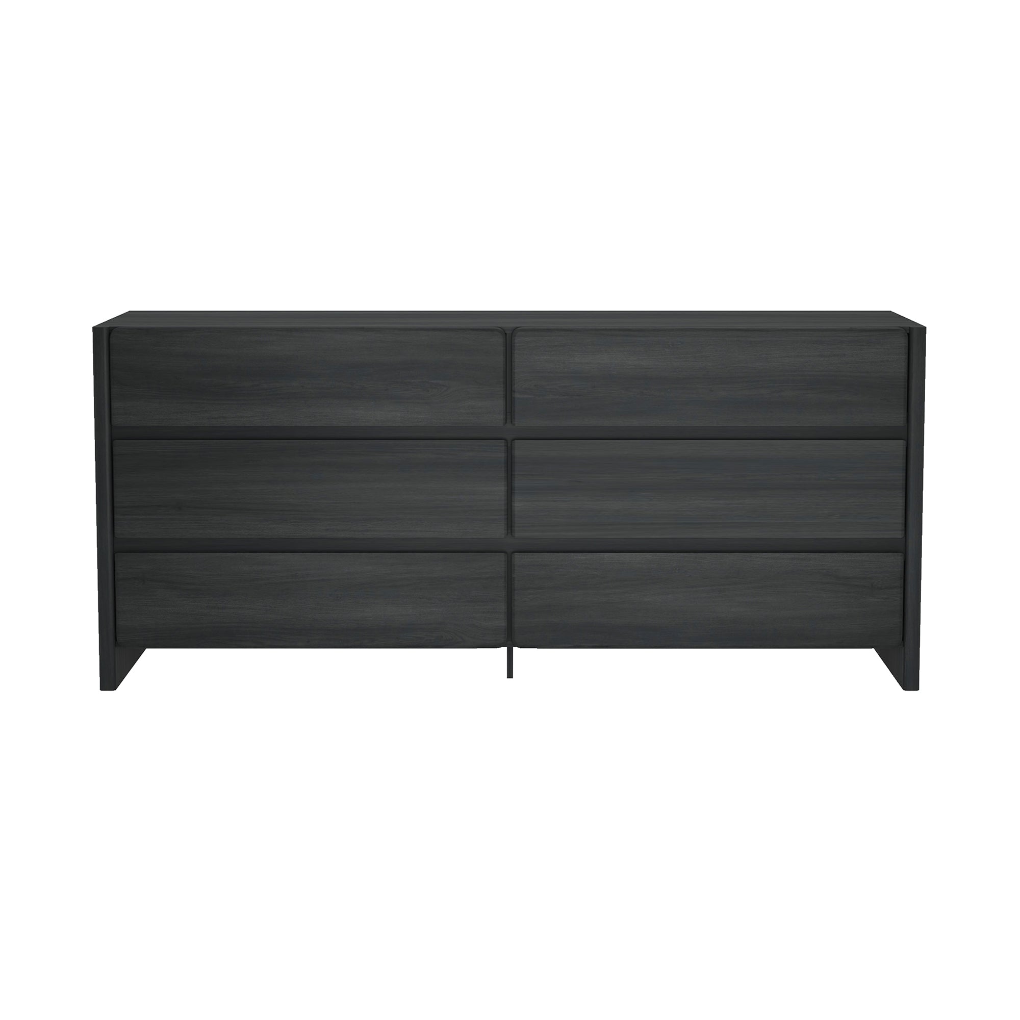 Charcoal Gray 72" 6-Drawer Dresser