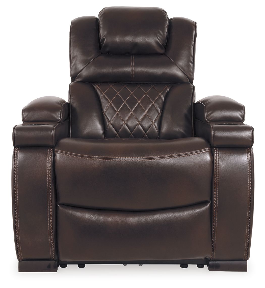 Warnerton - Brown - Power Recliner w/Adjustable Headrest