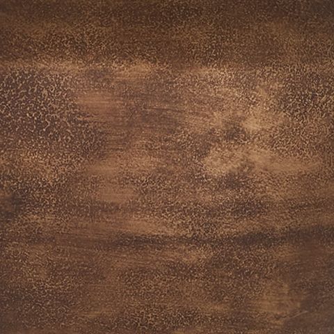 Antique copper metal finish with speckled, mottled texture on lamp base