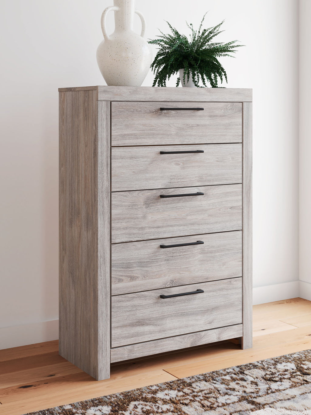 Broachmyn - Five Drawer Chest - Gray