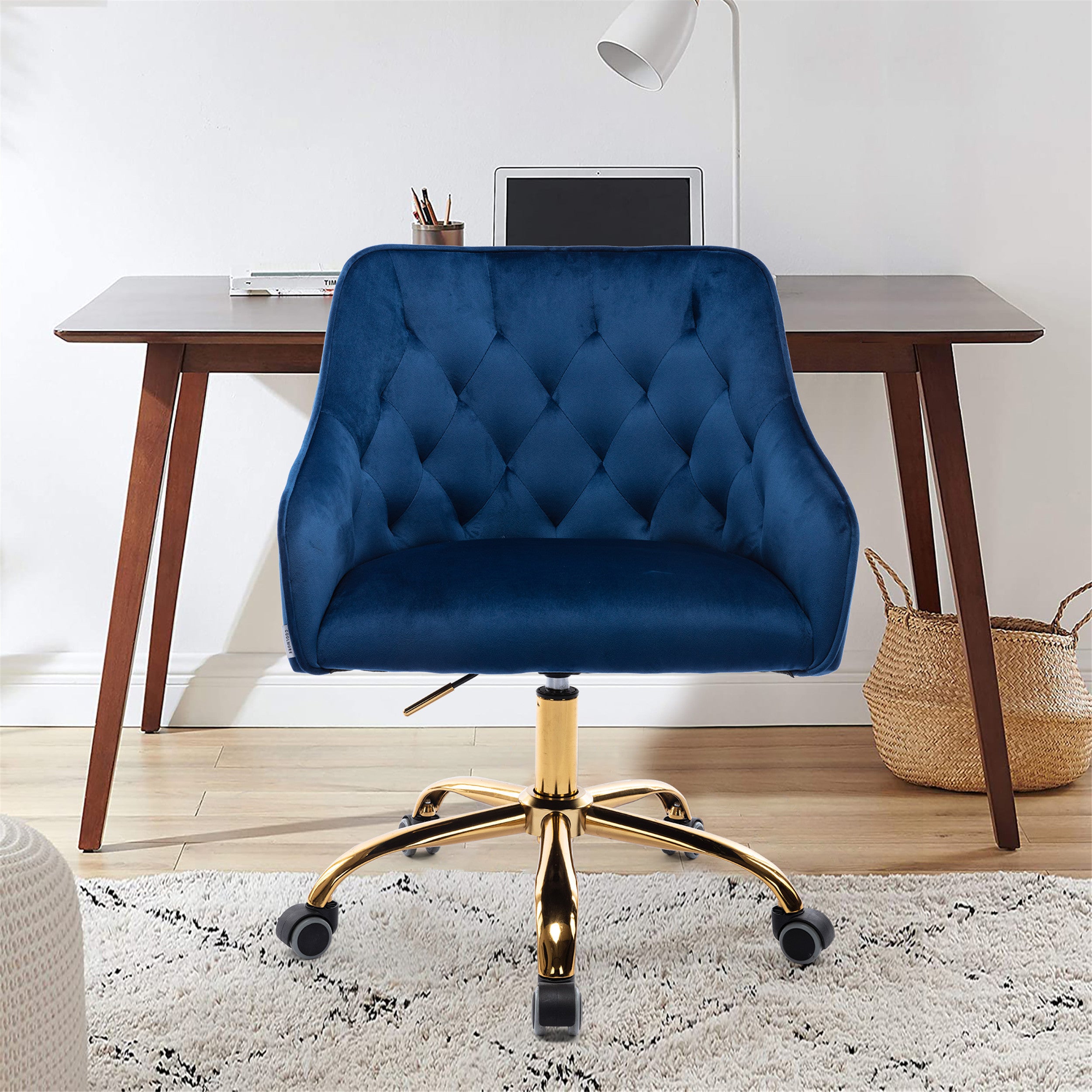 Velvet Swivel Home Office Desk Chair