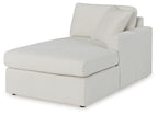 Raf corner chaise in oyster fabric with wide seat and deep backrest