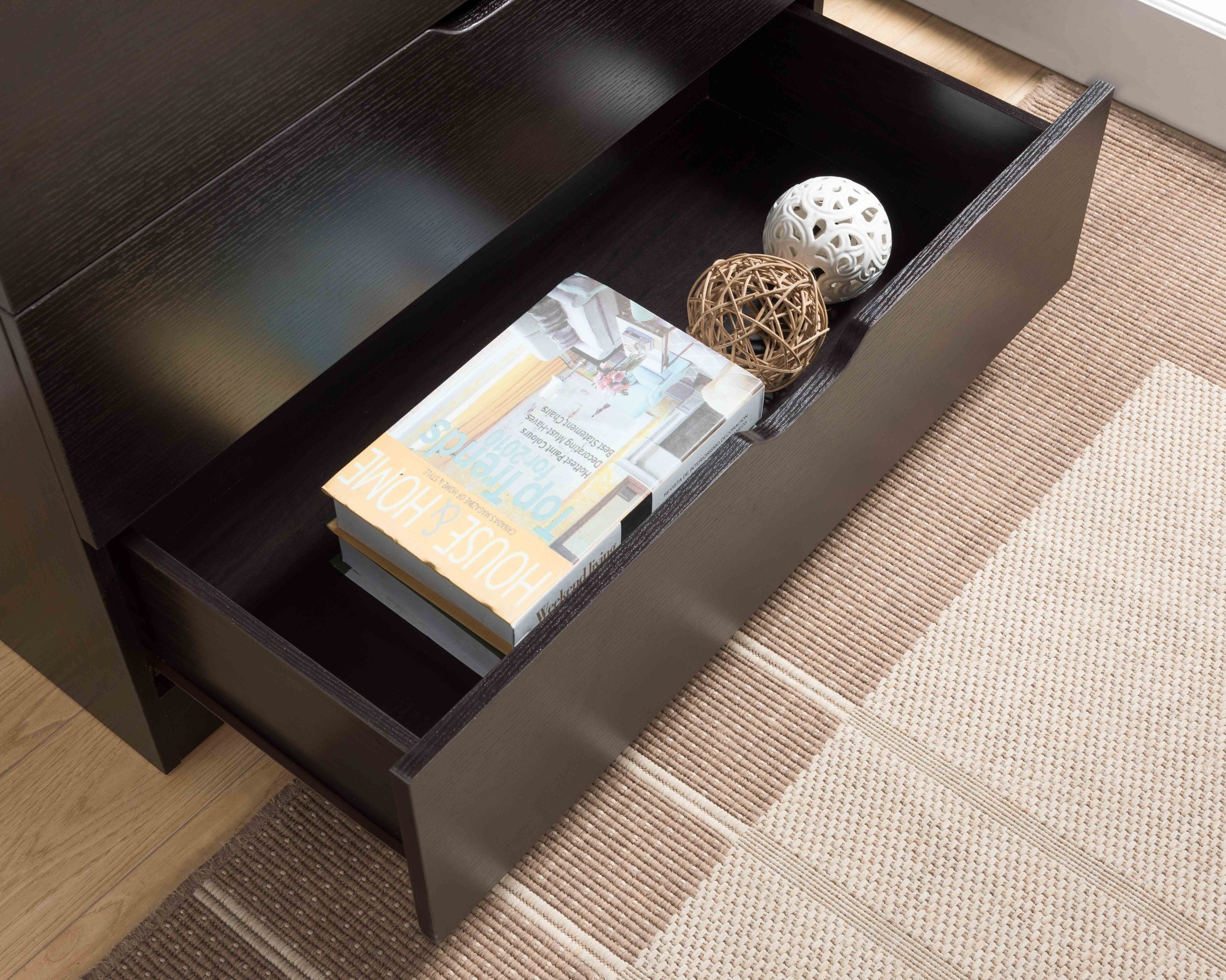5 Drawer Chest, Red Cocoa Finish