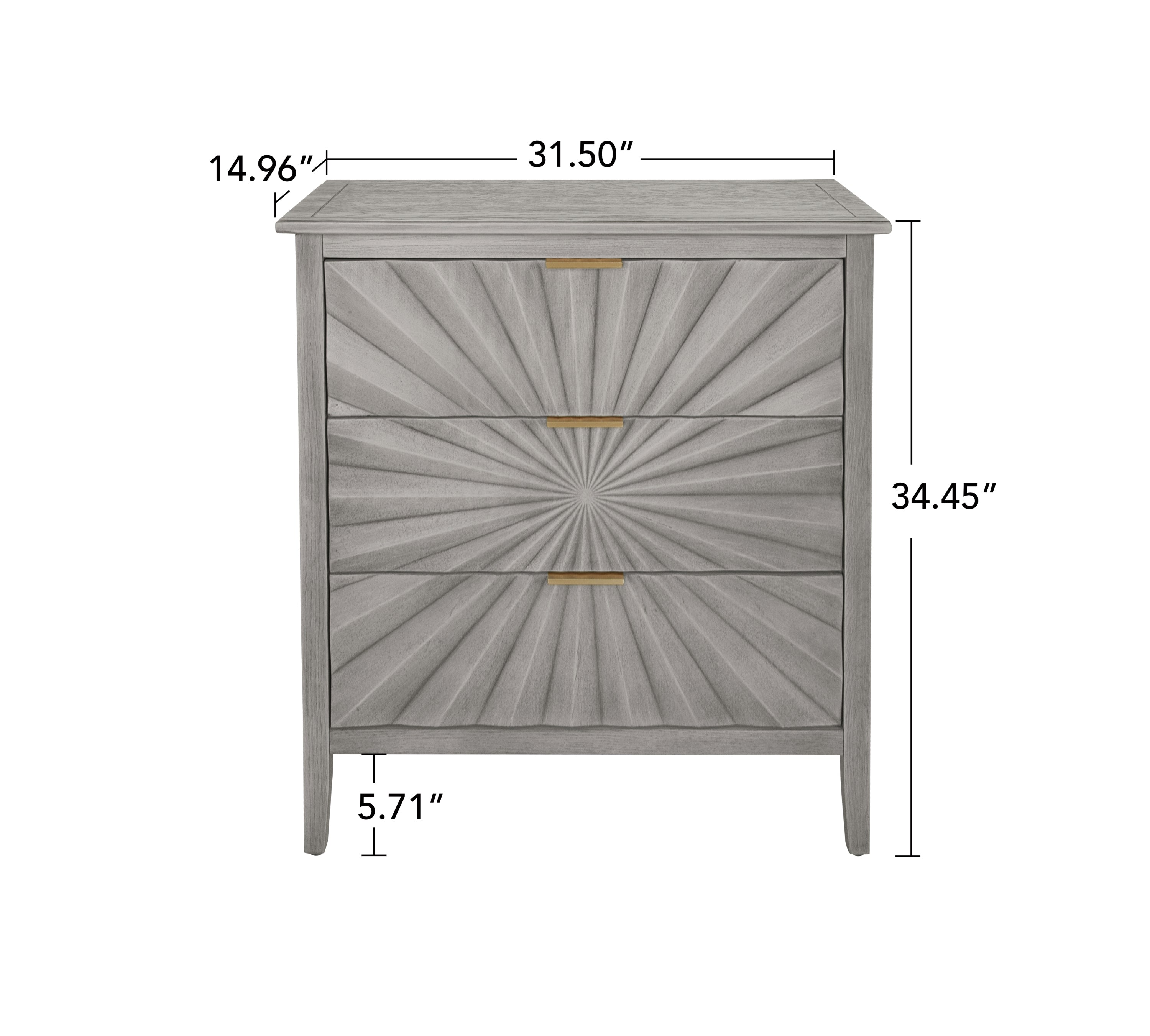 3 Drawer Chest | Storage Dresser for Bedroom