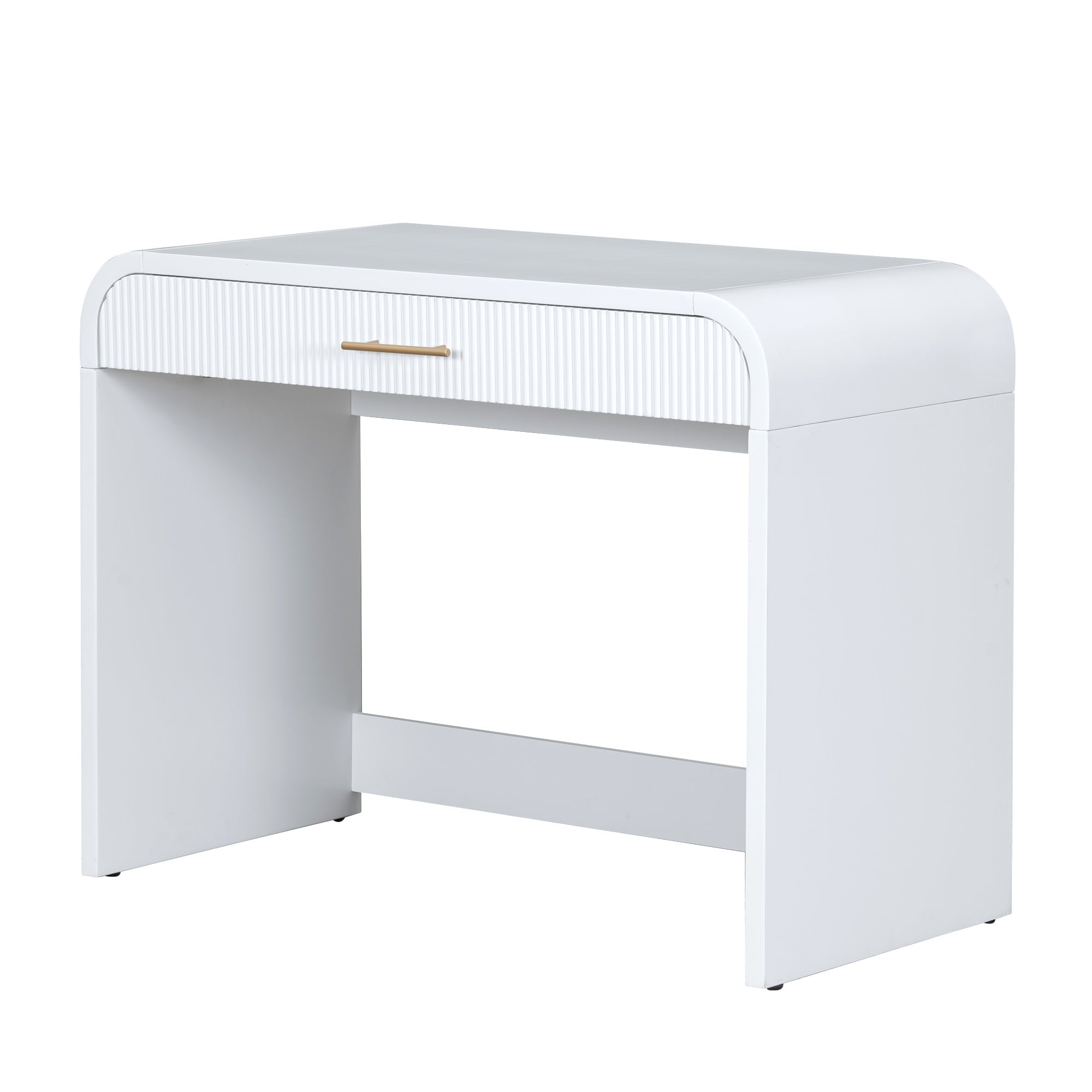 39" Vanity Table with Lighted Mirror & Drawer | White-American Furniture Outlet