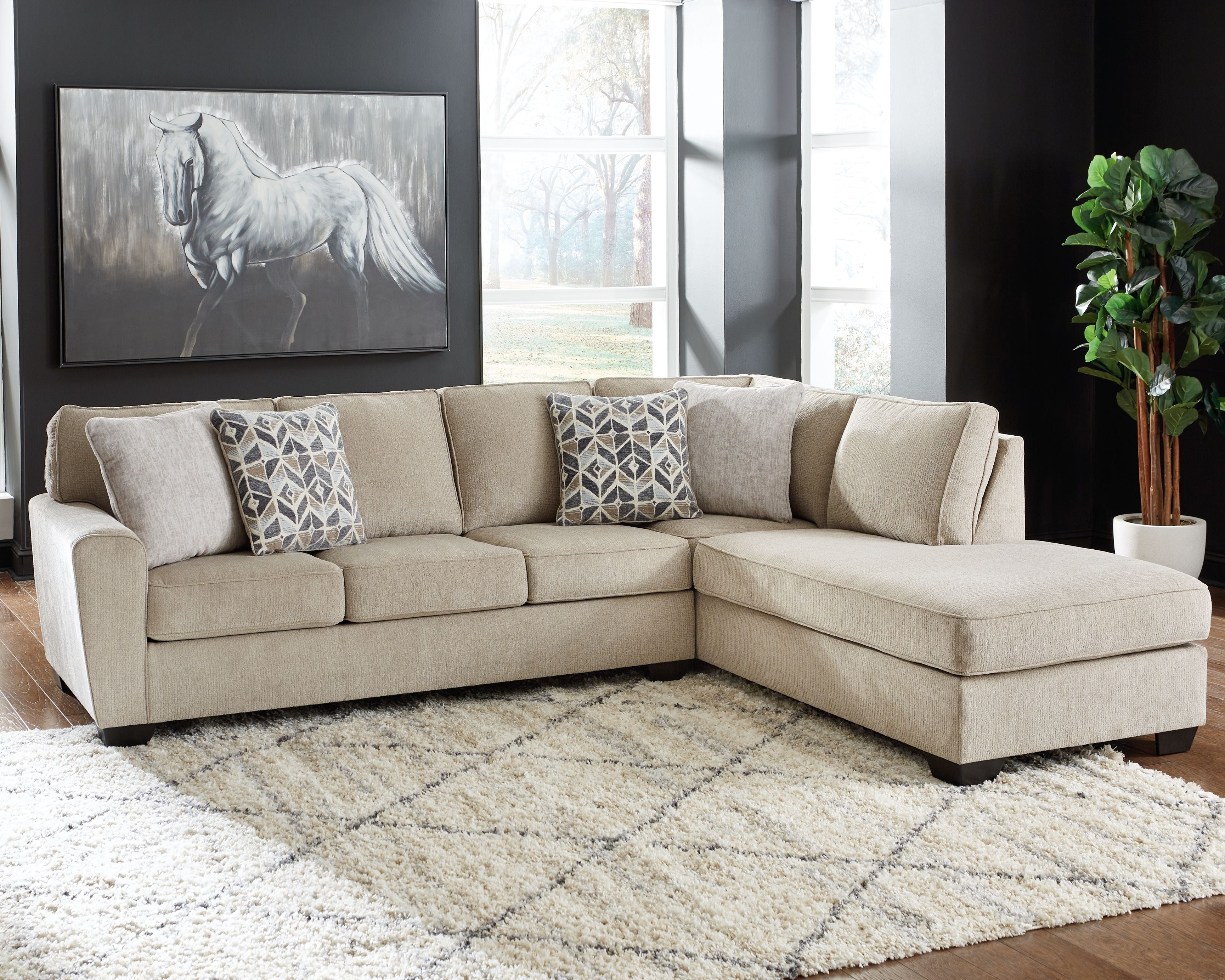 Decelle - Sectional-Stationary Sectionals-American Furniture Outlet