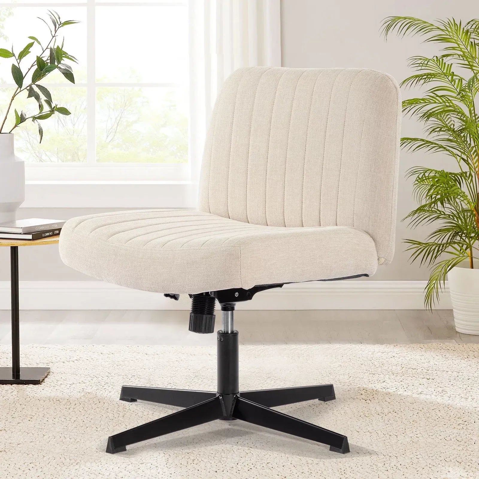 Wide & Comfy Armless Office Chair, 115° Rocking, Home & Office