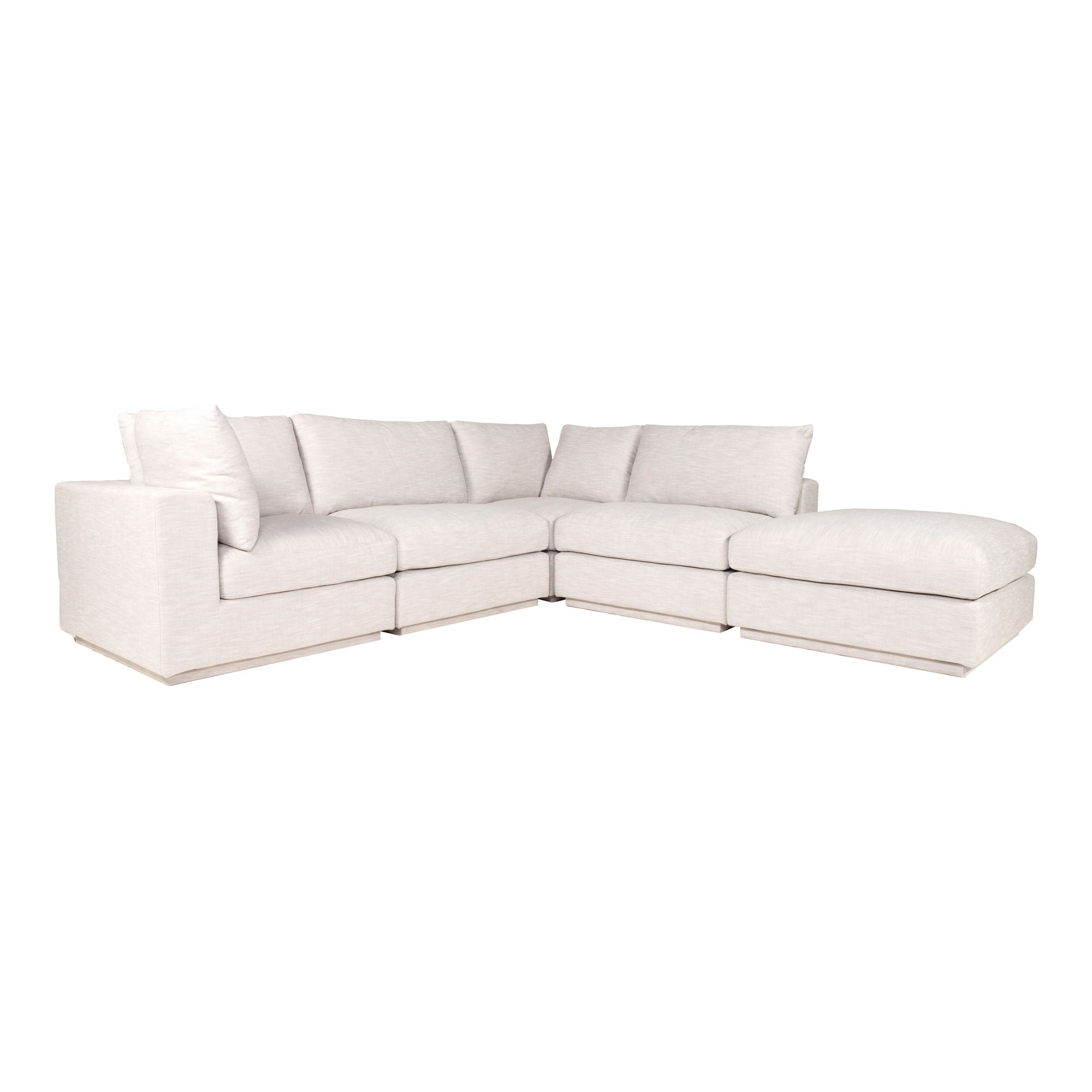 Justin Dream Modular Sectional Taupe - Comfy Living Room-Stationary Sectionals-American Furniture Outlet