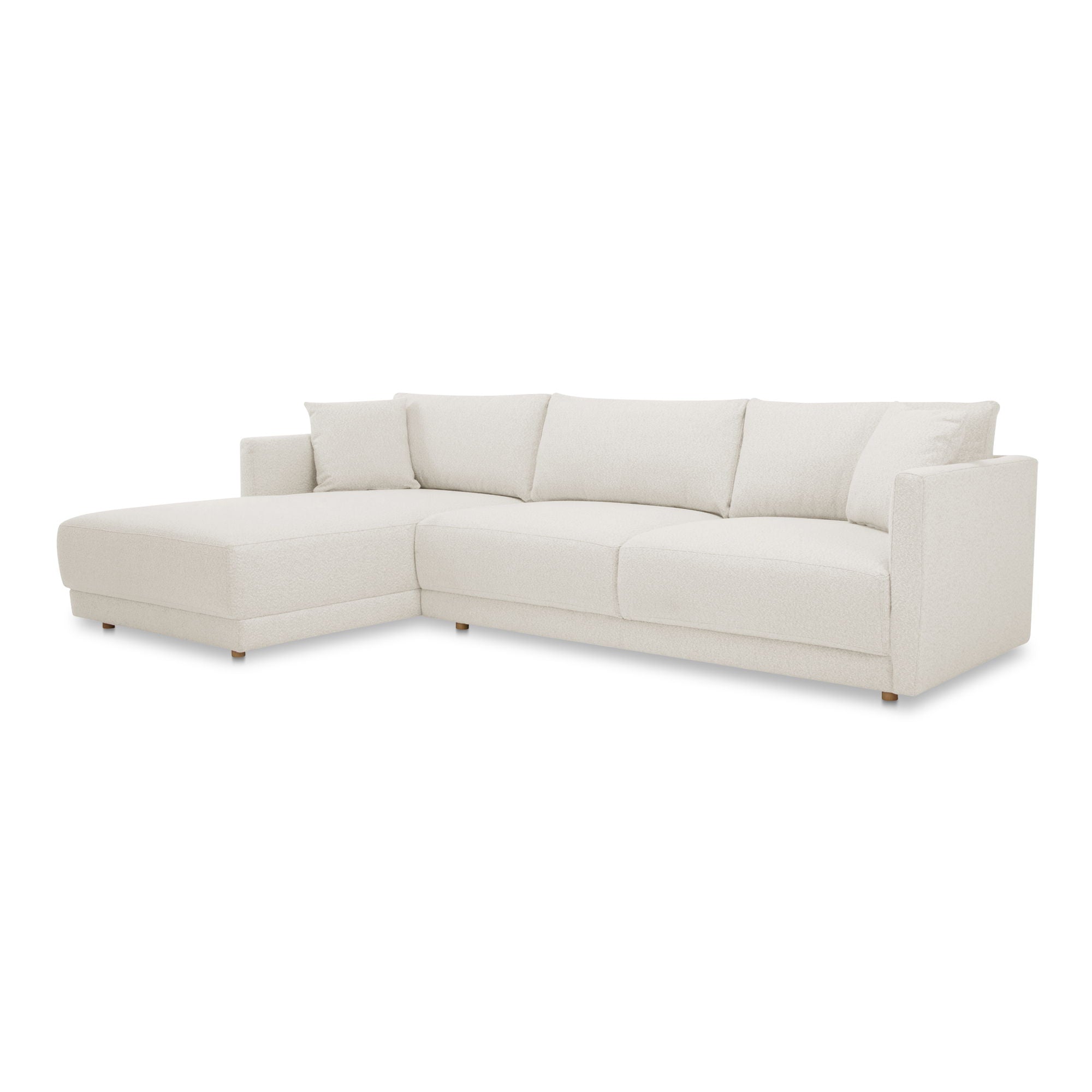 Bryn Beige Sectional Left Arm Chaise Sustainable Fabric-Stationary Sectionals-American Furniture Outlet