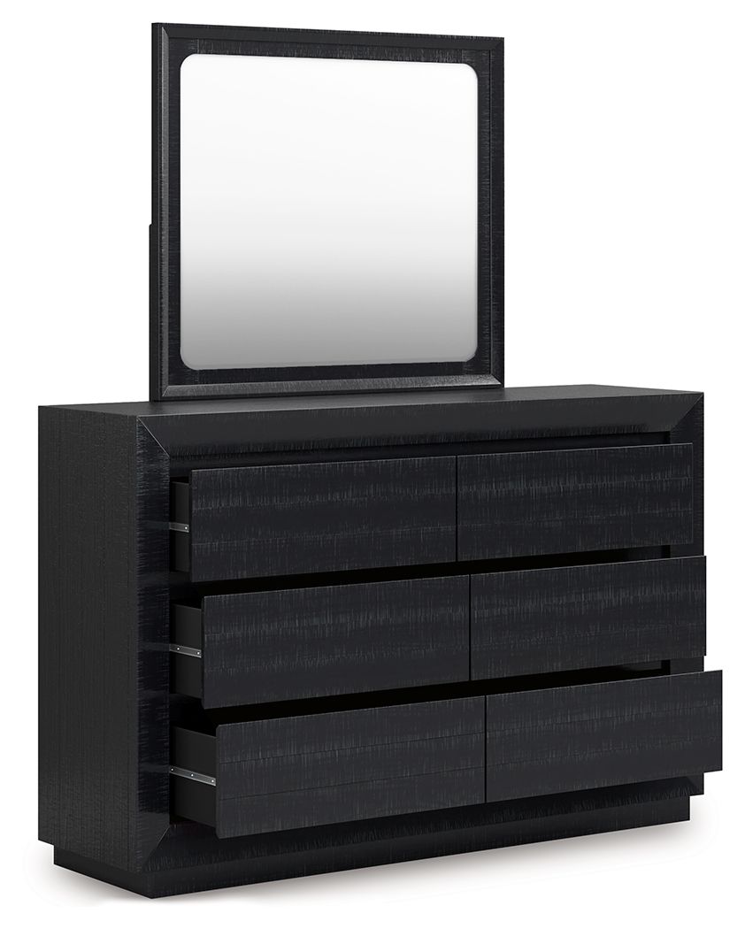 Londer - Black - Dresser And Mirror