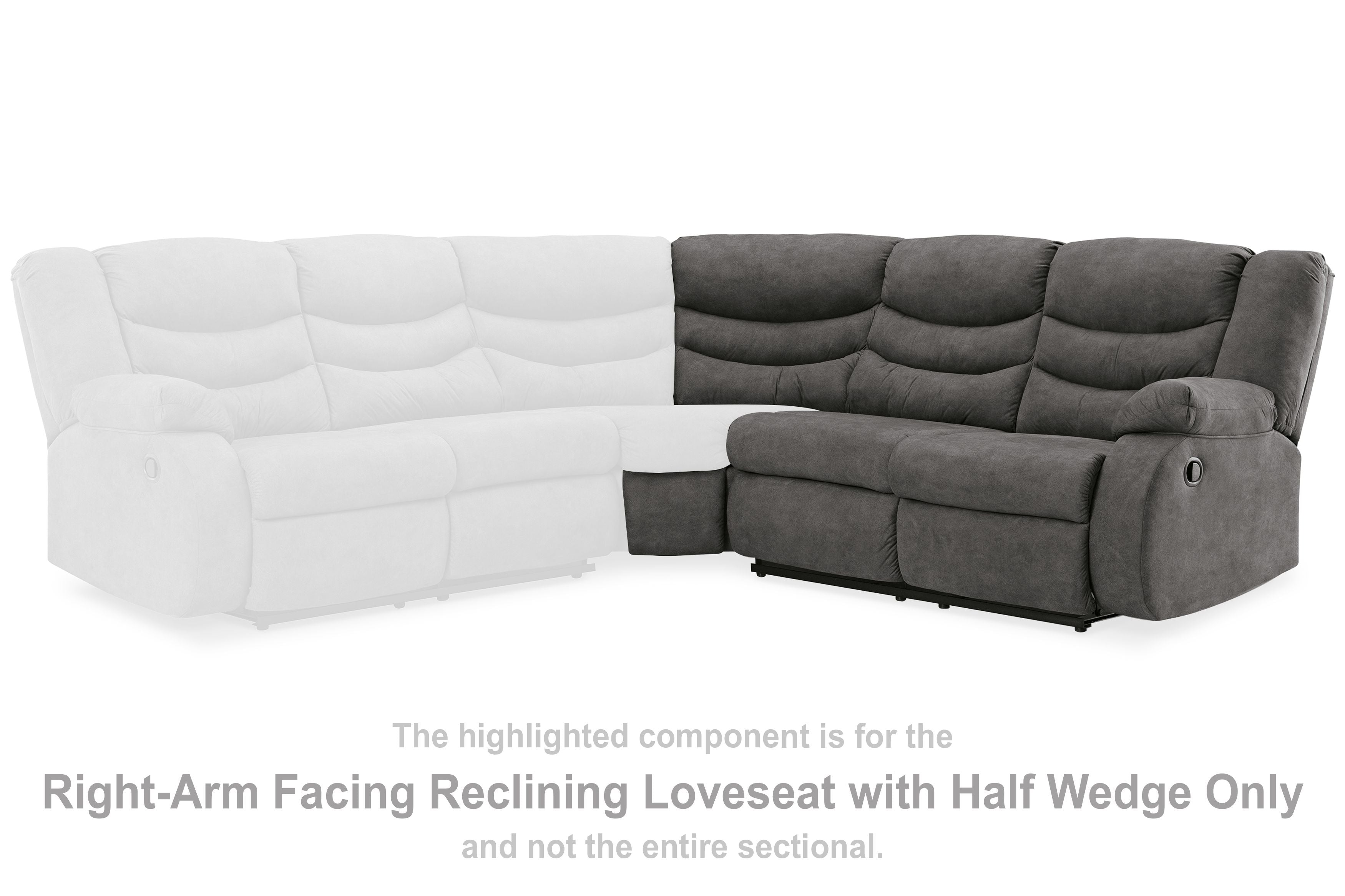 Partymate - Slate - Raf Reclining Loveseat