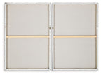 Wall art set of 2 with white backs and mounting brackets, plain inner panels
