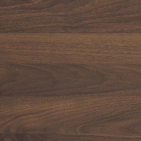 Dark brown wood grain close-up on mirror frame