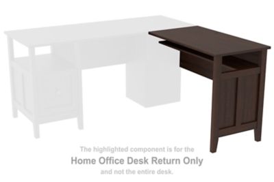 Camiburg - Warm Brown - Home Office Desk Return