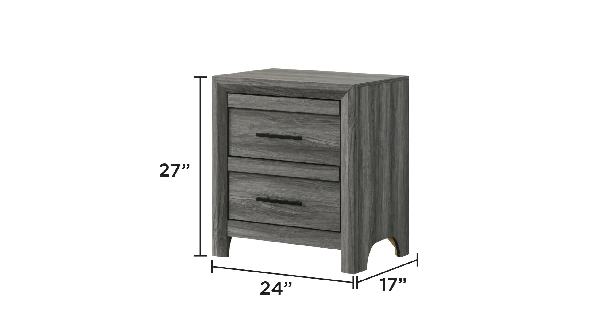Denver Modern 4 Pc Twin Bedroom Set - Gray