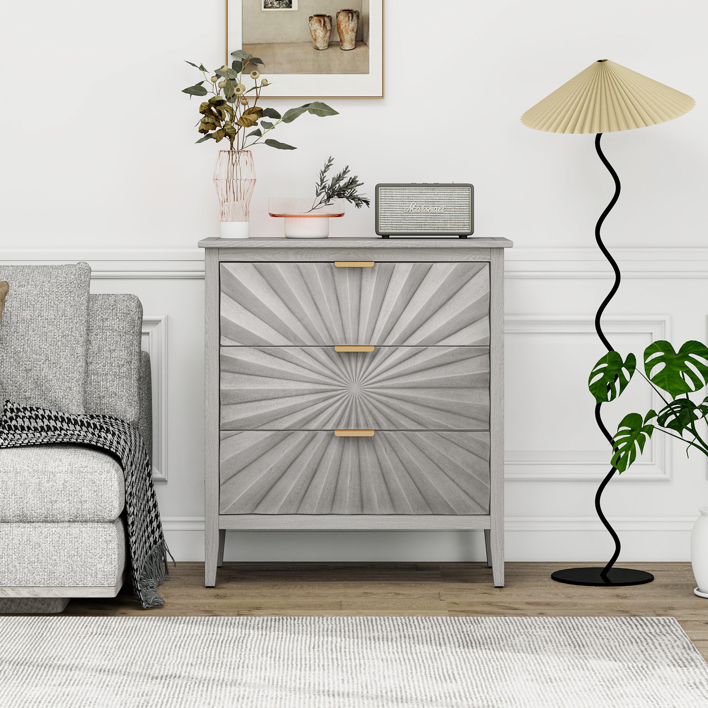 3 Drawer Chest | Storage Dresser for Bedroom