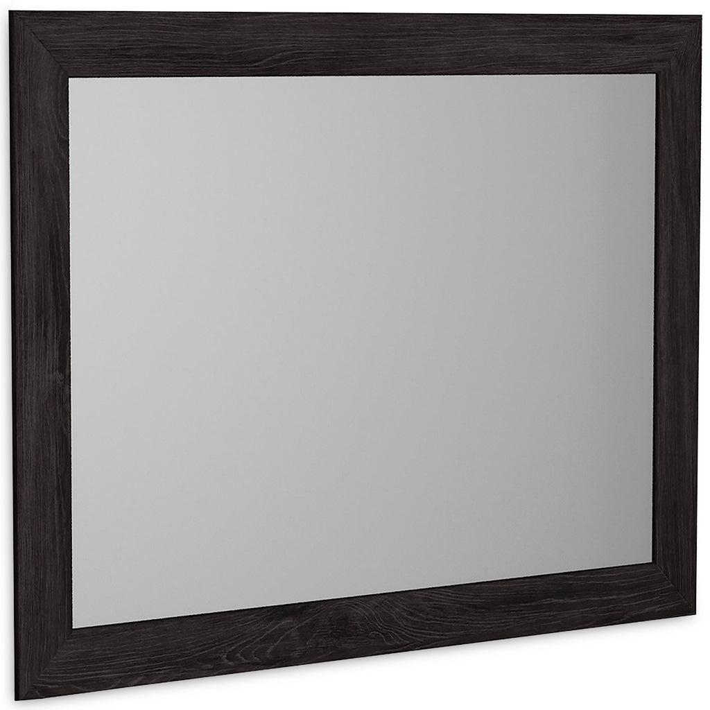 Belachime bedroom mirror with charcoal rectangular frame