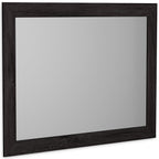 Belachime bedroom mirror with charcoal rectangular frame