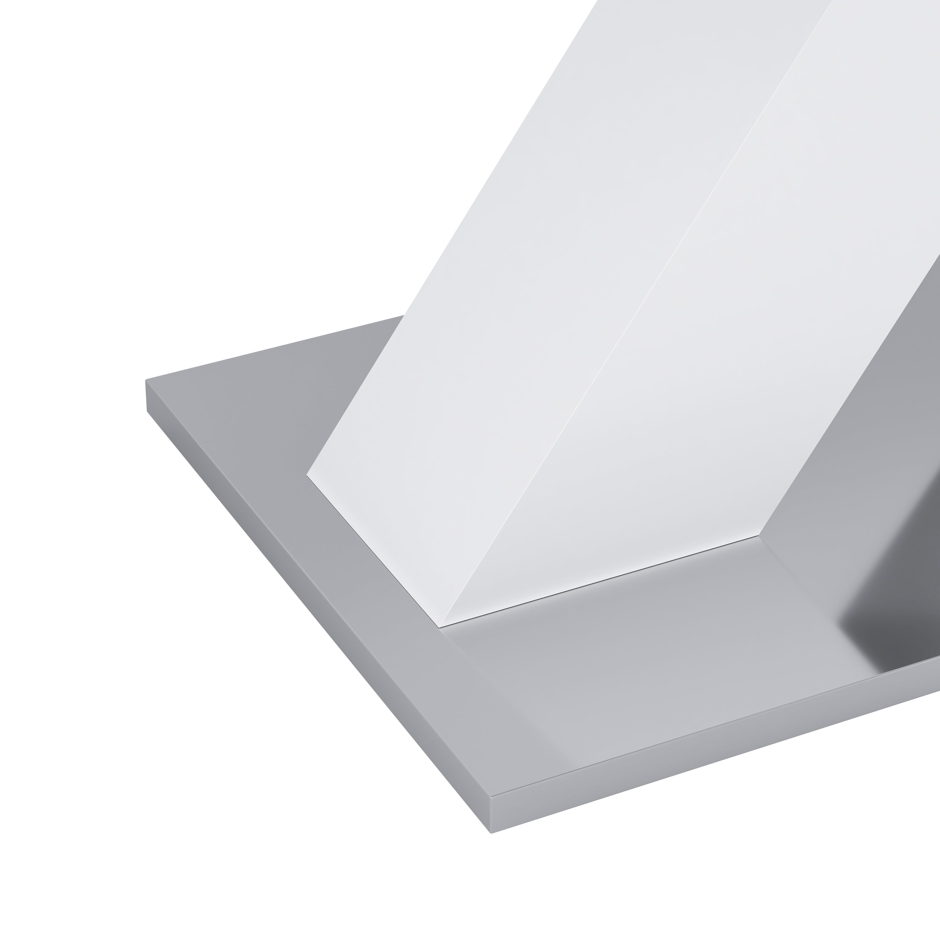 Modern White Square Dining Table - Stretchable
