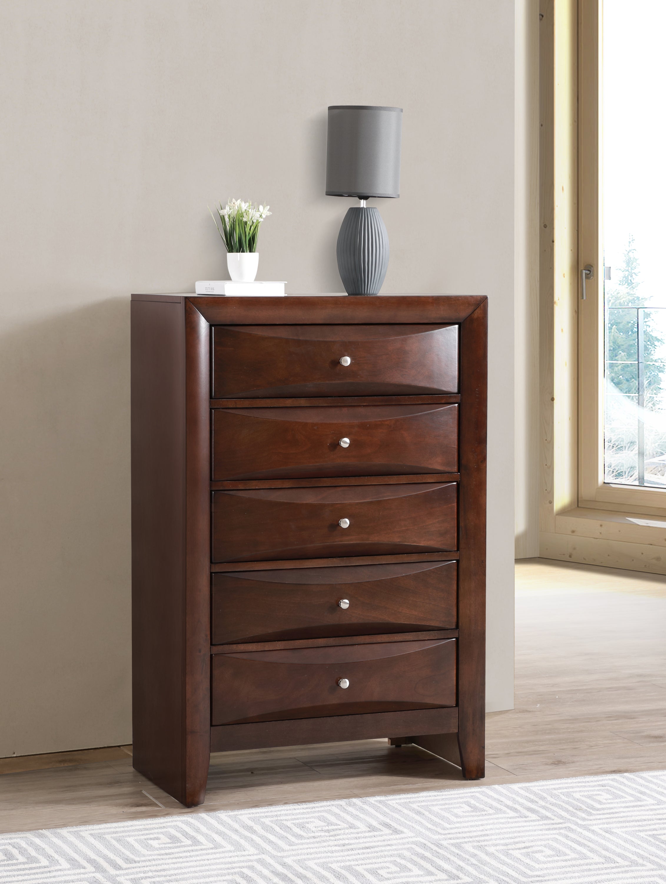 Marilla G1525-CH Cappuccino Chest for Elegant Bedroom Storage