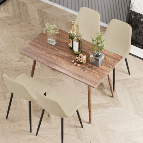 Modern Dining Table & 4 Chairs Set - 47"