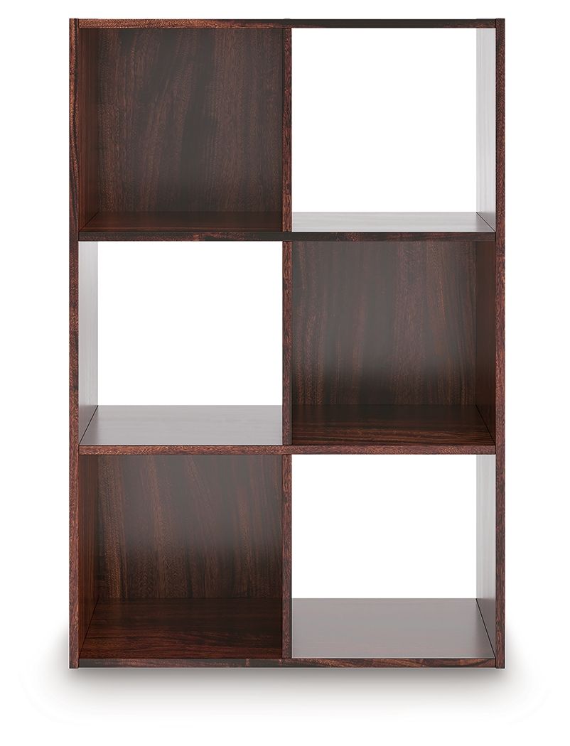 Dark brown cube organizer with square open compartments