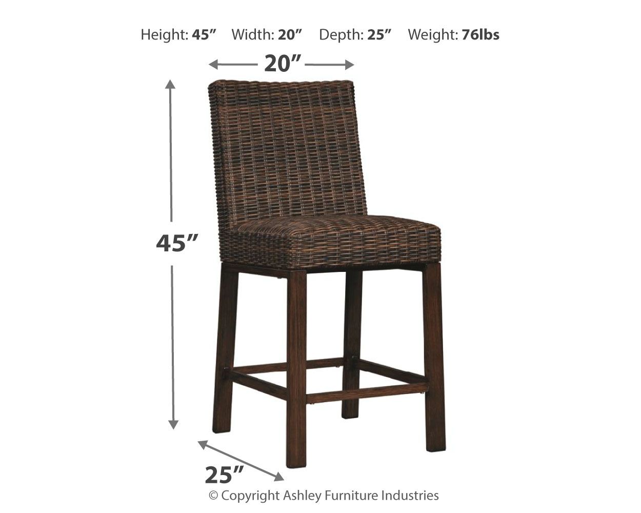 Paradise Trail - Medium Brown - Barstool (Set of 2)