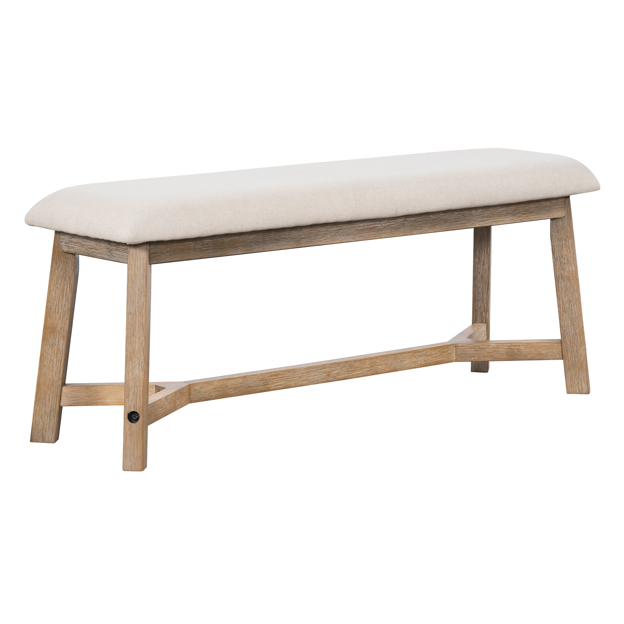 6-Piece Farmhouse Dining Set (Natural Wood)