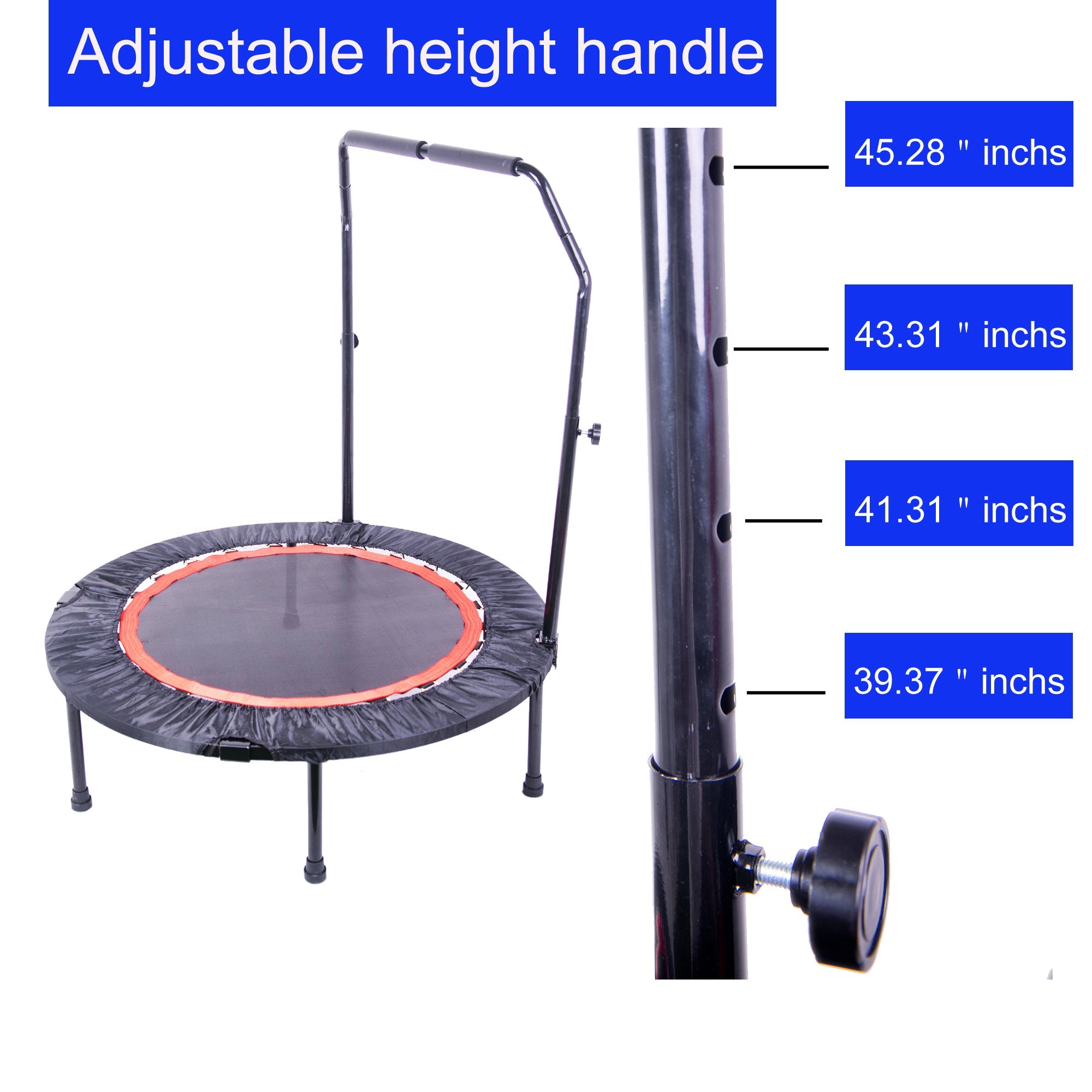 40" Mini Trampoline for Adults & Kids - Max 300lbs-American Furniture Outlet